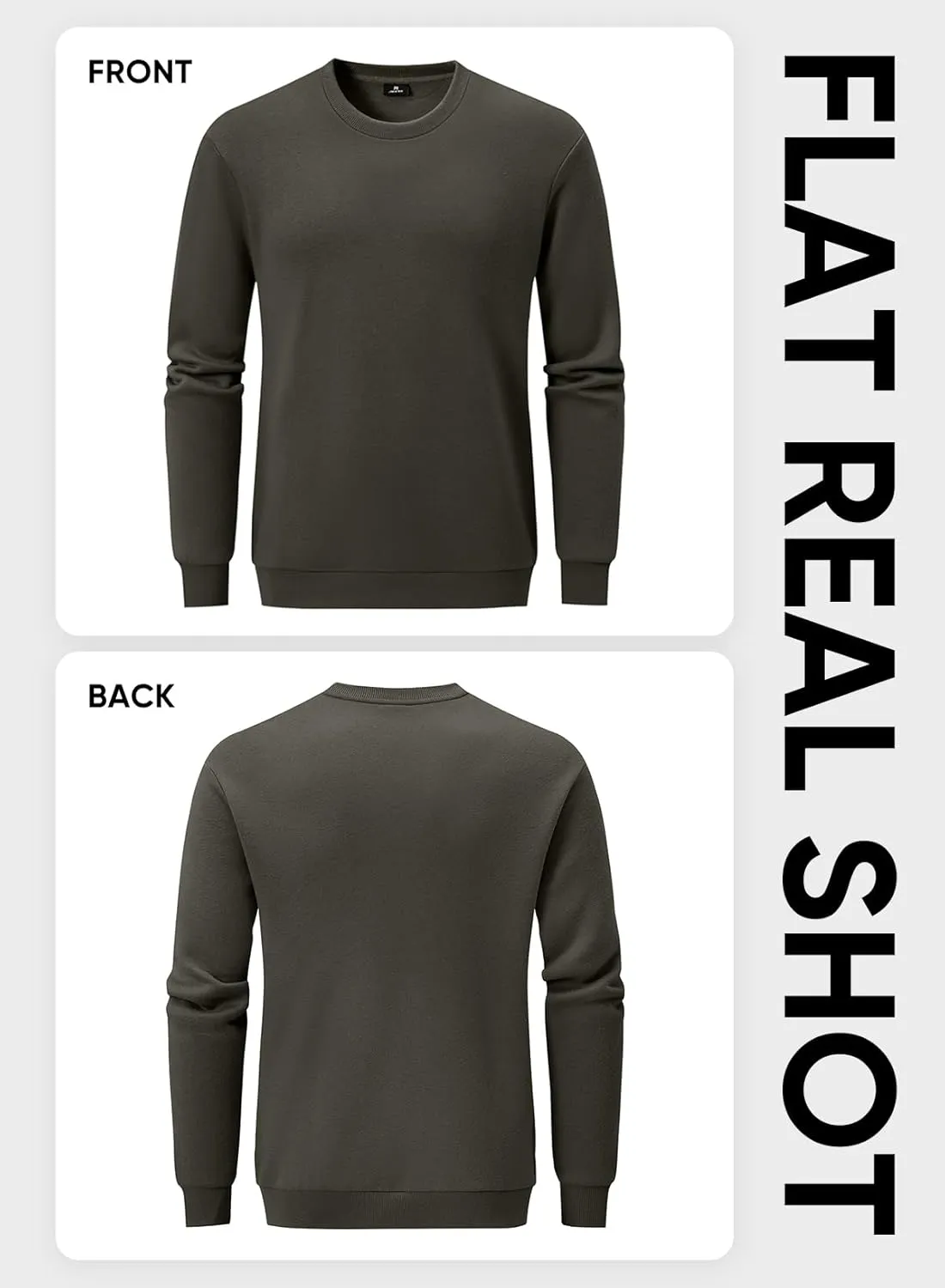 JMIERR Men's Casual Long Sleeves Crewneck Sweatshirts Cotton Pullover Sweatshirt for Men