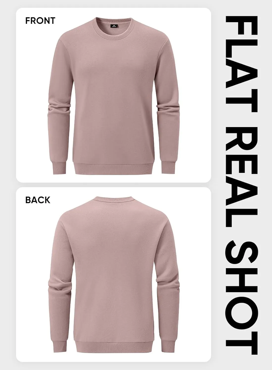 JMIERR Men's Casual Long Sleeves Crewneck Sweatshirts Cotton Pullover Sweatshirt for Men