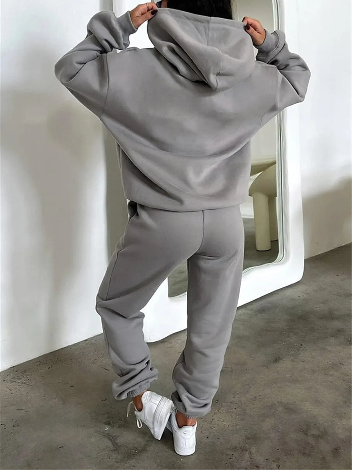 KANSOON Sweatsuits for Women Set 2 Piece Outfits Long Sleeve Hoodie Oversized Sweatshirt Jogger Pants Casual Tracksuit Sets