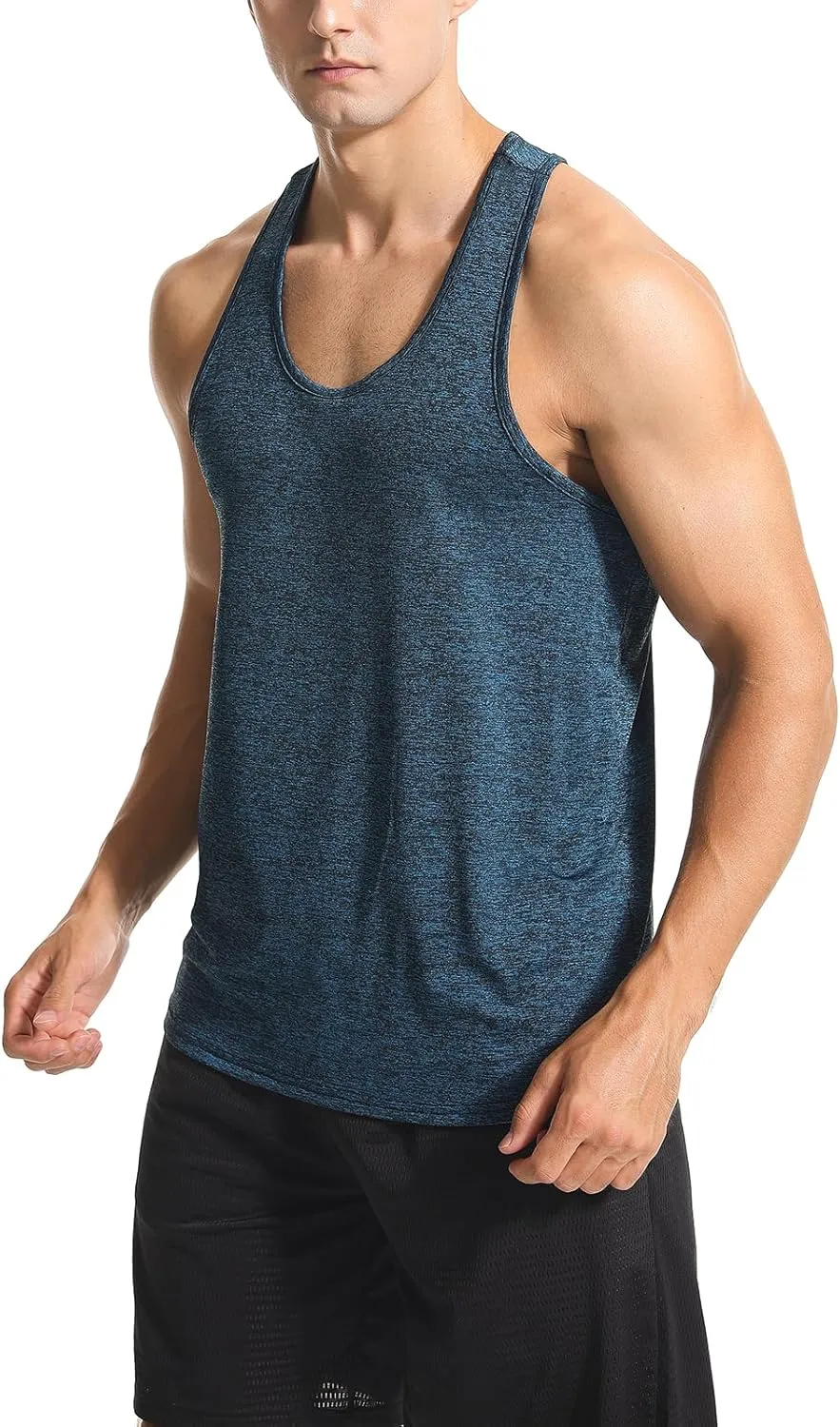Kniffi Mens 3 Pack Y-Back Workout Tank Tops Quick Dry Running Tank Gym Muscle Sleeveless T Shirts