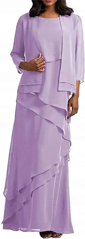 Ladies Bridal Ball Gown Wedding Chiffon Beaded Evening Dress Lilac US4