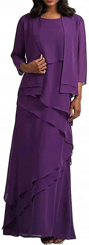 Ladies Bridal Ball Gown Wedding Chiffon Beaded Evening Dress Purple US2