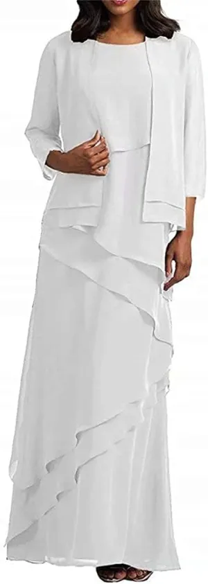 Ladies Bridal Ball Gown Wedding Chiffon Beaded Evening Dress White US6