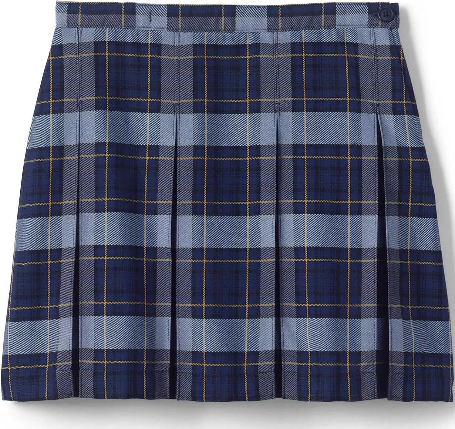 Lands' End School Uniform Girls Plaid Box Pleat Skirt Top of The Knee