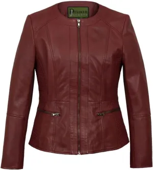 Leather Jacket Women Real Leather Jacket Women - Cafe Racer Slim Fit Womens Motorcycle Jackets