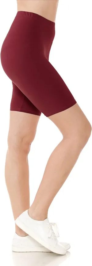 Leggings Depot High Waisted Buttery Soft Fashion Biker Shorts for Women (Available in Plus Size)
