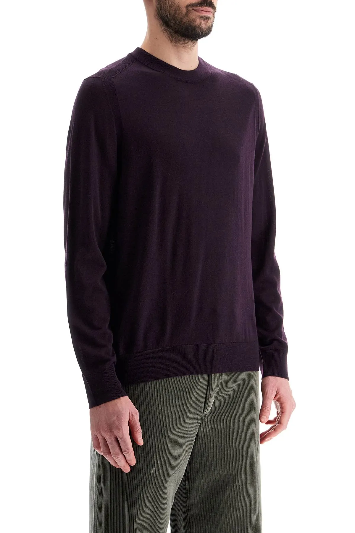 lightweight merino wool jersey shirt M1R 562X M02093 DARK VIOLET