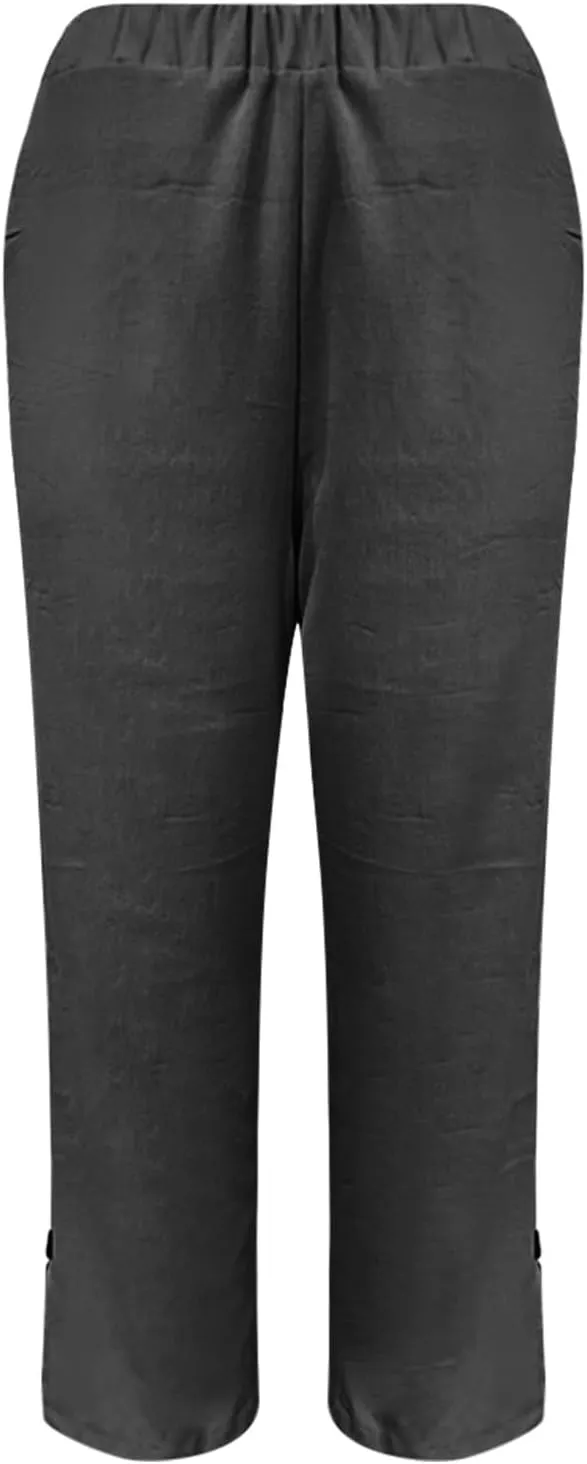 Linen Pants Women 2025 Summer Casual Loose Wide Leg Palazzo Pants Spring High Waist Beach Vacation Outfits for Women