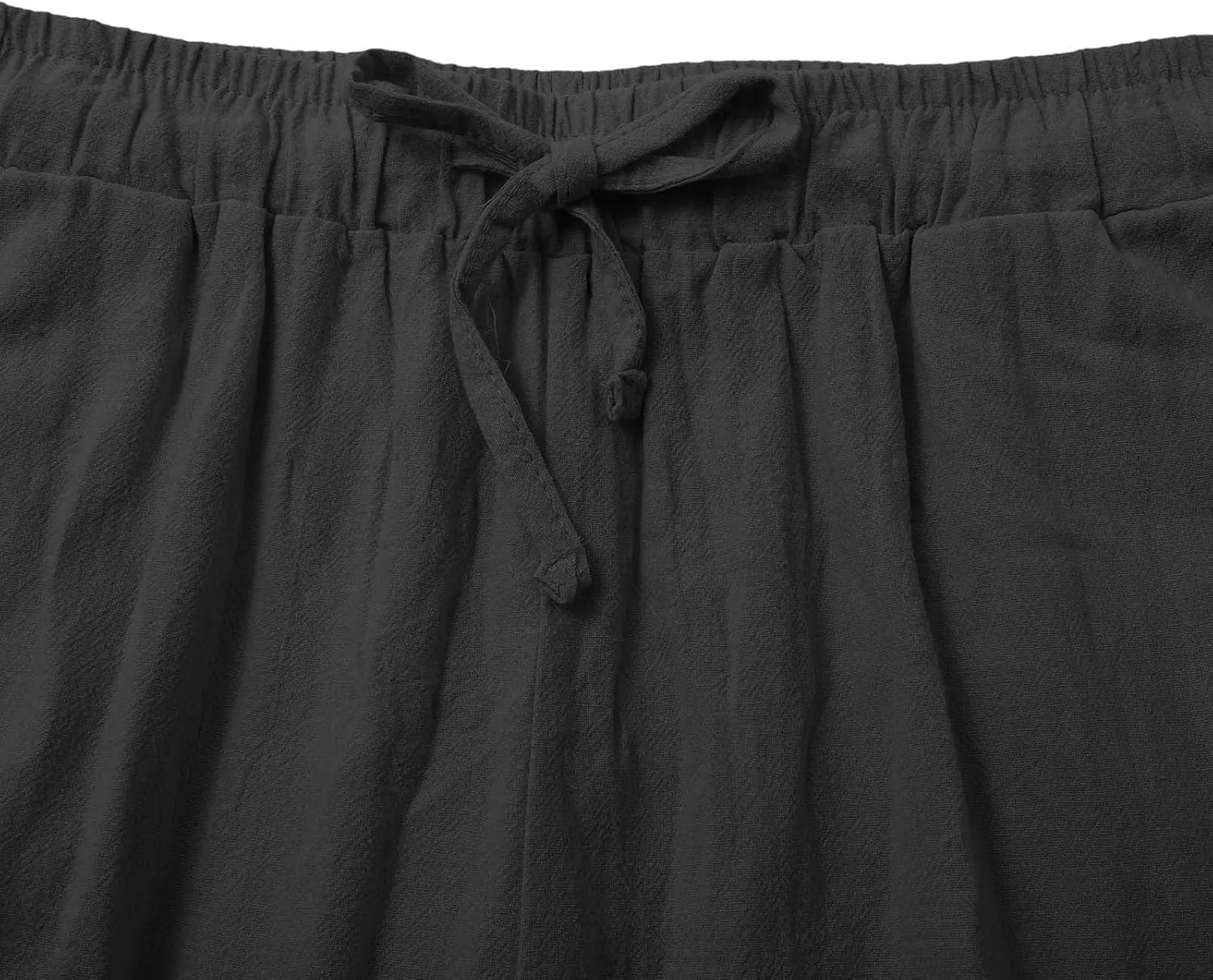Linen Pants Women Tall Elastic High Waisted Pants for Women Cotton Womens Sweatpants with Pockets Straight Wide Leg