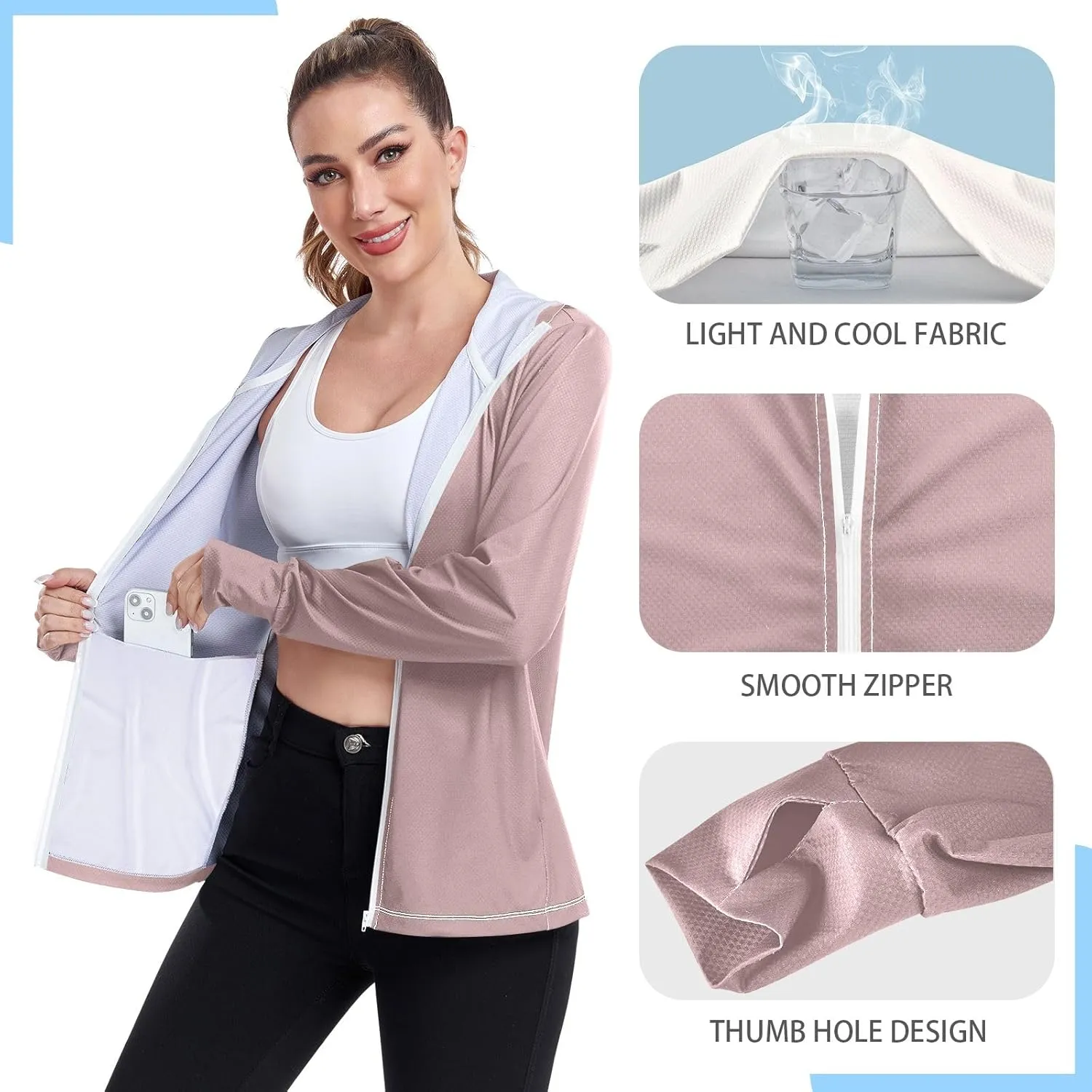 Lotus Womens UPF Hoodie UPF 50  UV Sun Protection Clothing Women's Hoodie Rash Guard
