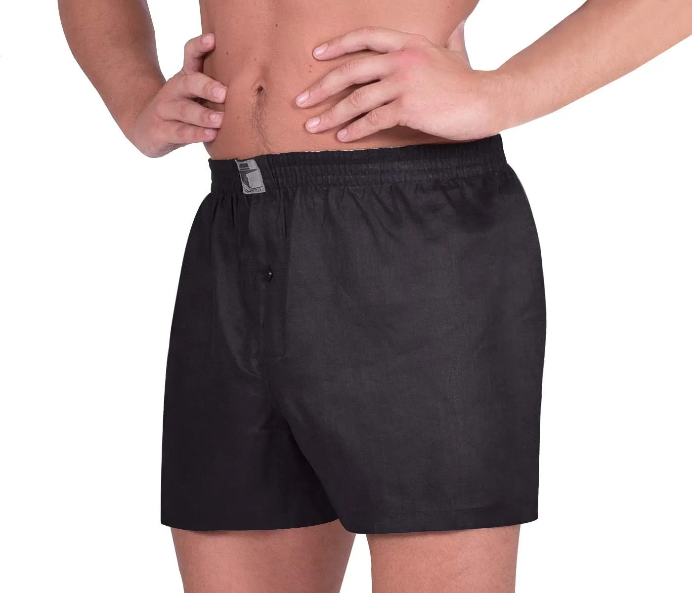 LUFT Mens Fine Linen Soft Stretch Elastic Waistband Underwear Boxer Shorts