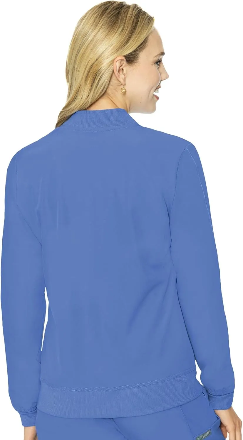 Med Couture Peaches Women Warm-Up Scrub Jacket - Lightweight, Moisture-Wicking, SPF 50, Missy Fit - MC8674