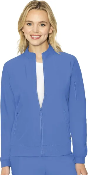 Med Couture Peaches Women Warm-Up Scrub Jacket - Lightweight, Moisture-Wicking, SPF 50, Missy Fit - MC8674