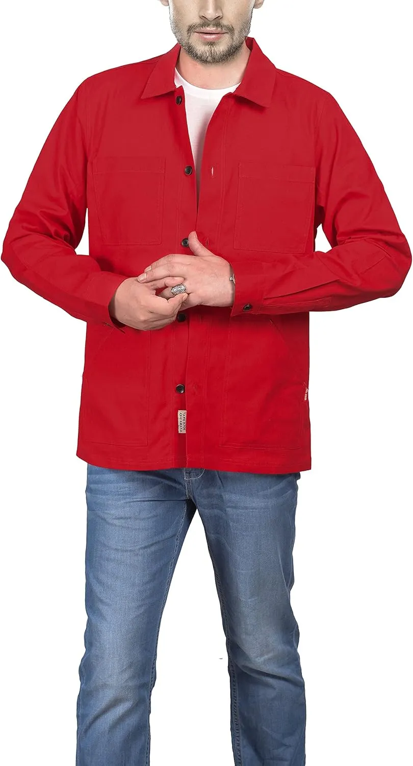 Mens Casual Lightweight Jacket Cotton Overshirts Button Down Shirt Jackets Regular & Big-tall Shacket Jacket