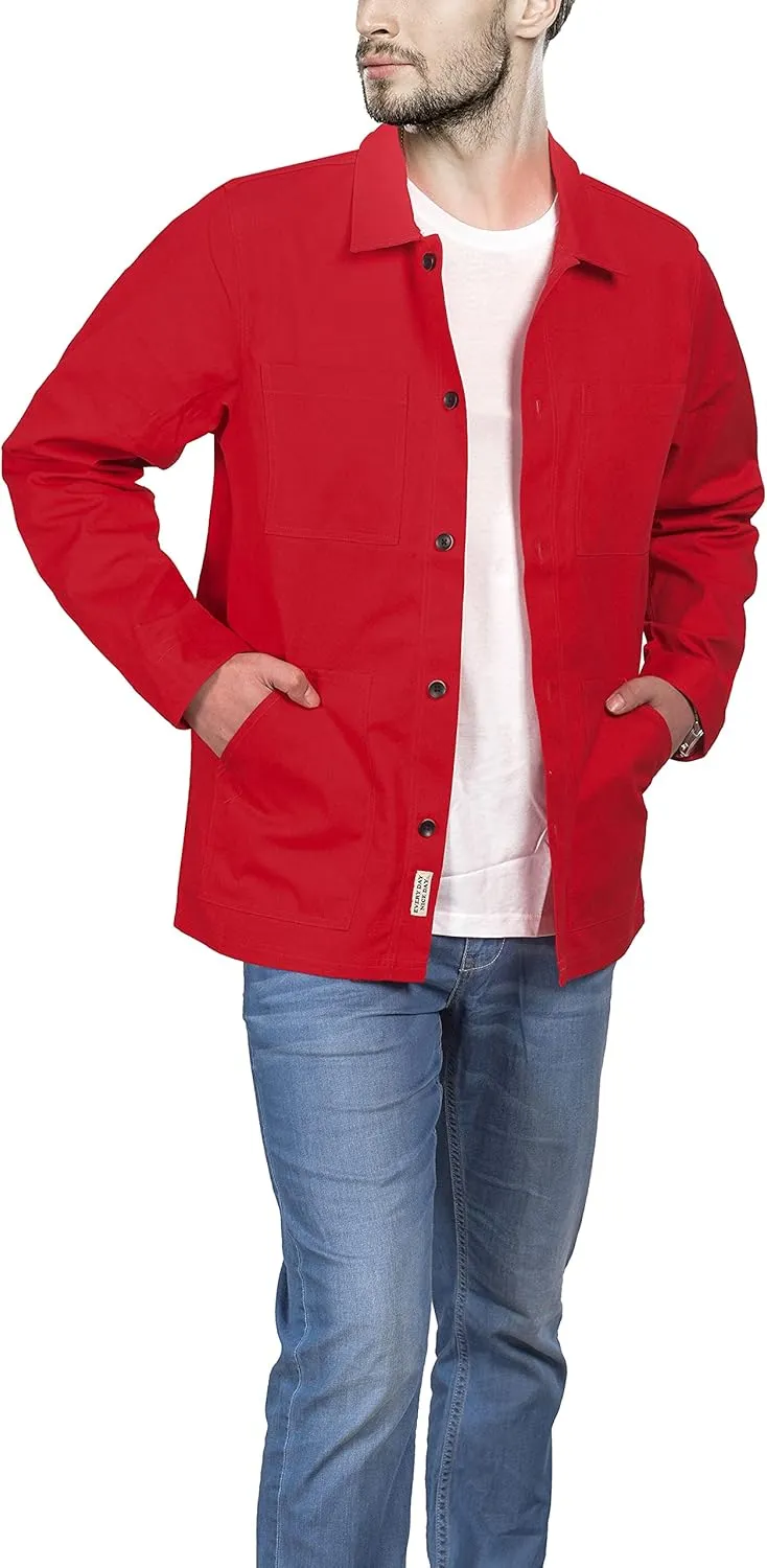 Mens Casual Lightweight Jacket Cotton Overshirts Button Down Shirt Jackets Regular & Big-tall Shacket Jacket