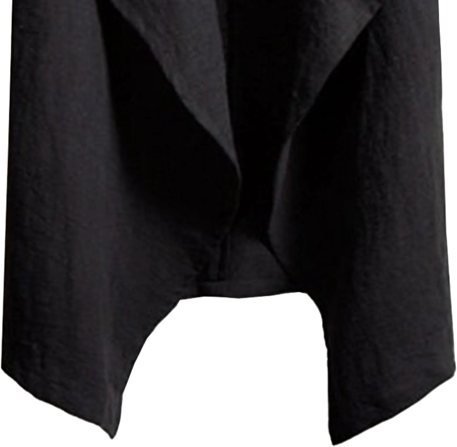 Men's Cotton Linen Irregular Cloak Long Sleeve Loose Poncho Cape Coat Long Jacket Cardigan Outwear Trench Coat