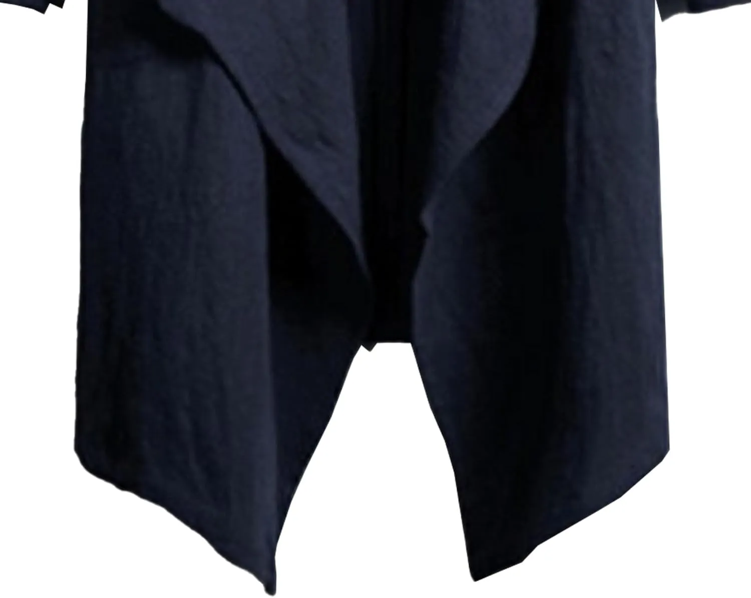 Men's Cotton Linen Irregular Cloak Long Sleeve Loose Poncho Cape Coat Long Jacket Cardigan Outwear Trench Coat