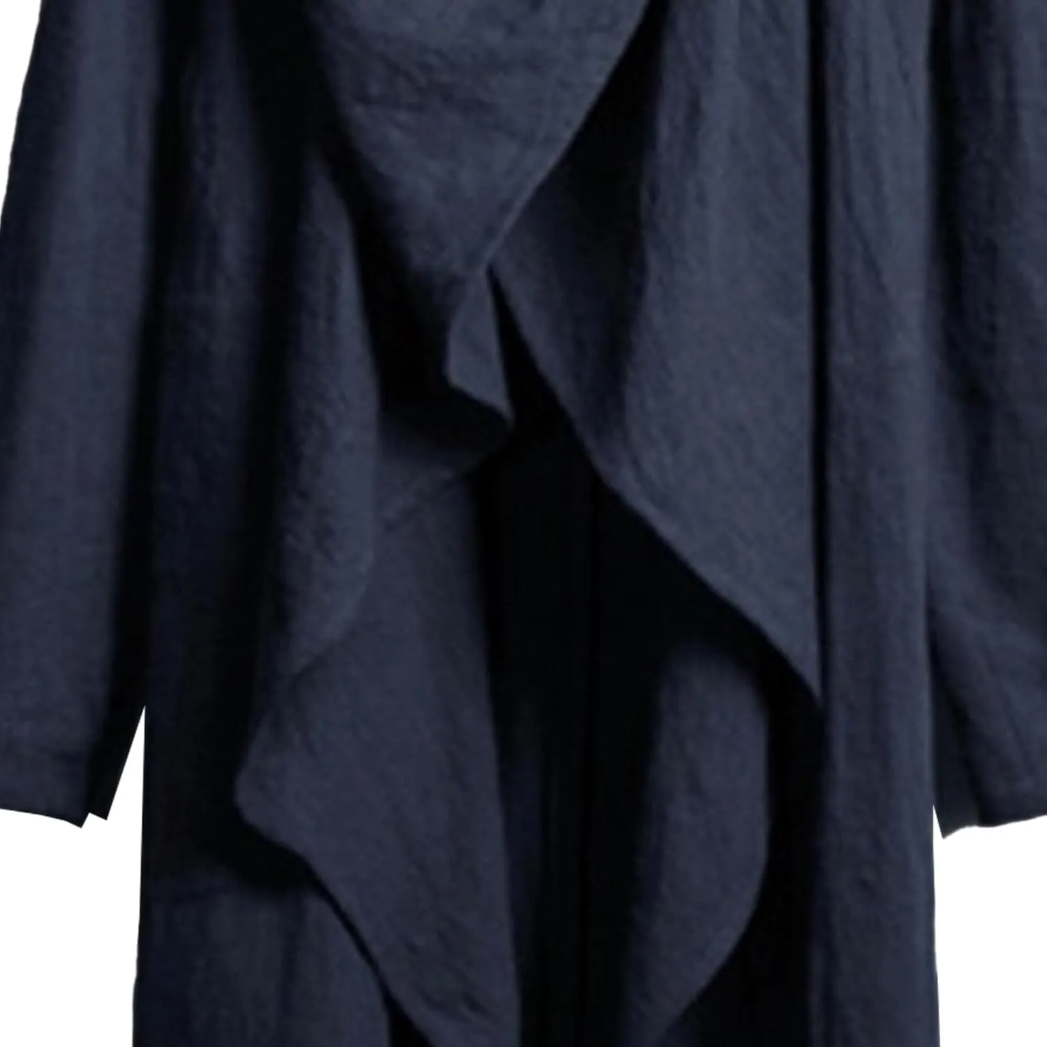 Men's Cotton Linen Irregular Cloak Long Sleeve Loose Poncho Cape Coat Long Jacket Cardigan Outwear Trench Coat