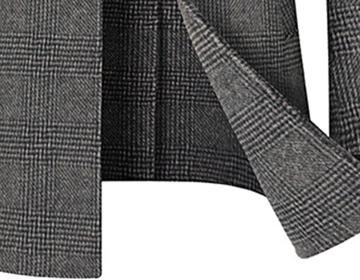 Mens Mid Long Trench Coat Casual Wool Blend Business Overcoat Winter Single Breasted Plaid Male Coats