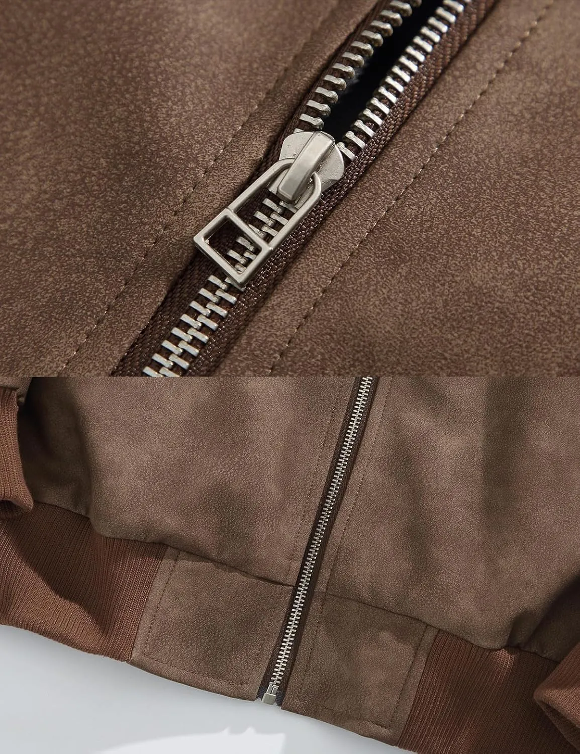 Men's Oversized Faux Leather Zip Up Bomber Jacket 90S Vintage Biker Racing Moto Jackets Streetwear Coats