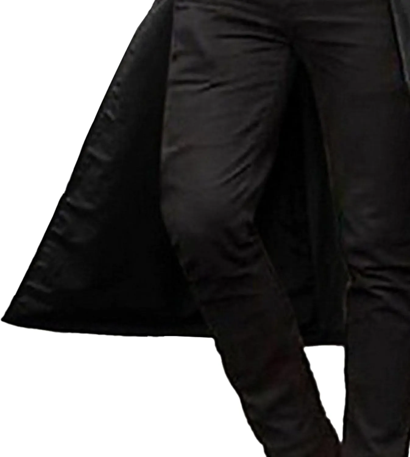 Men's Solid Color Trench Coat Casual Windproof Business Overcoat Single Breasted Windbreaker Long Jacket