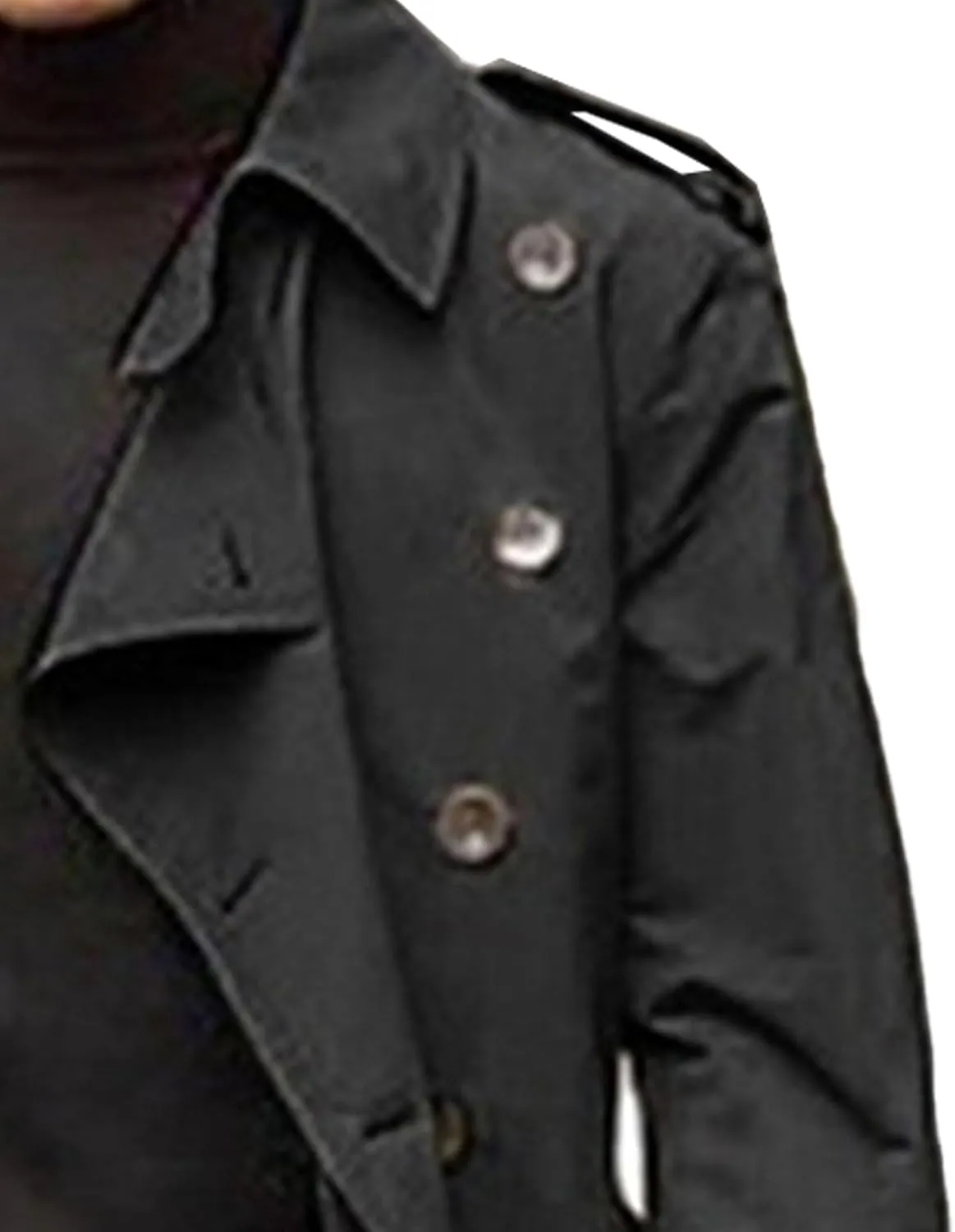 Men's Solid Color Trench Coat Casual Windproof Business Overcoat Single Breasted Windbreaker Long Jacket
