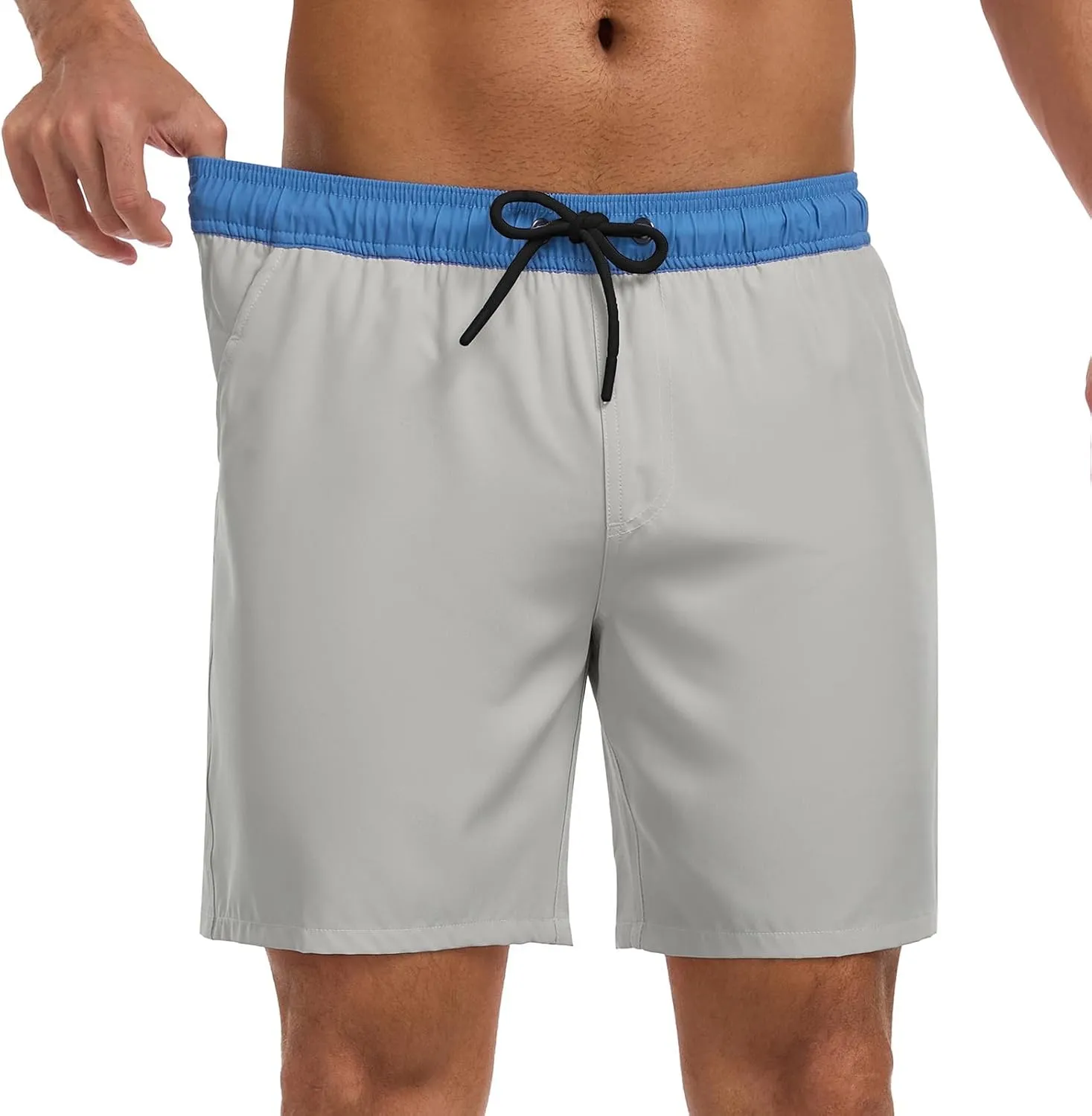 Mens Swim Trunks with Compression Liner 7 Inch Swim Shorts 2 in 1 Quick Dry Board Shorts Beach Wear