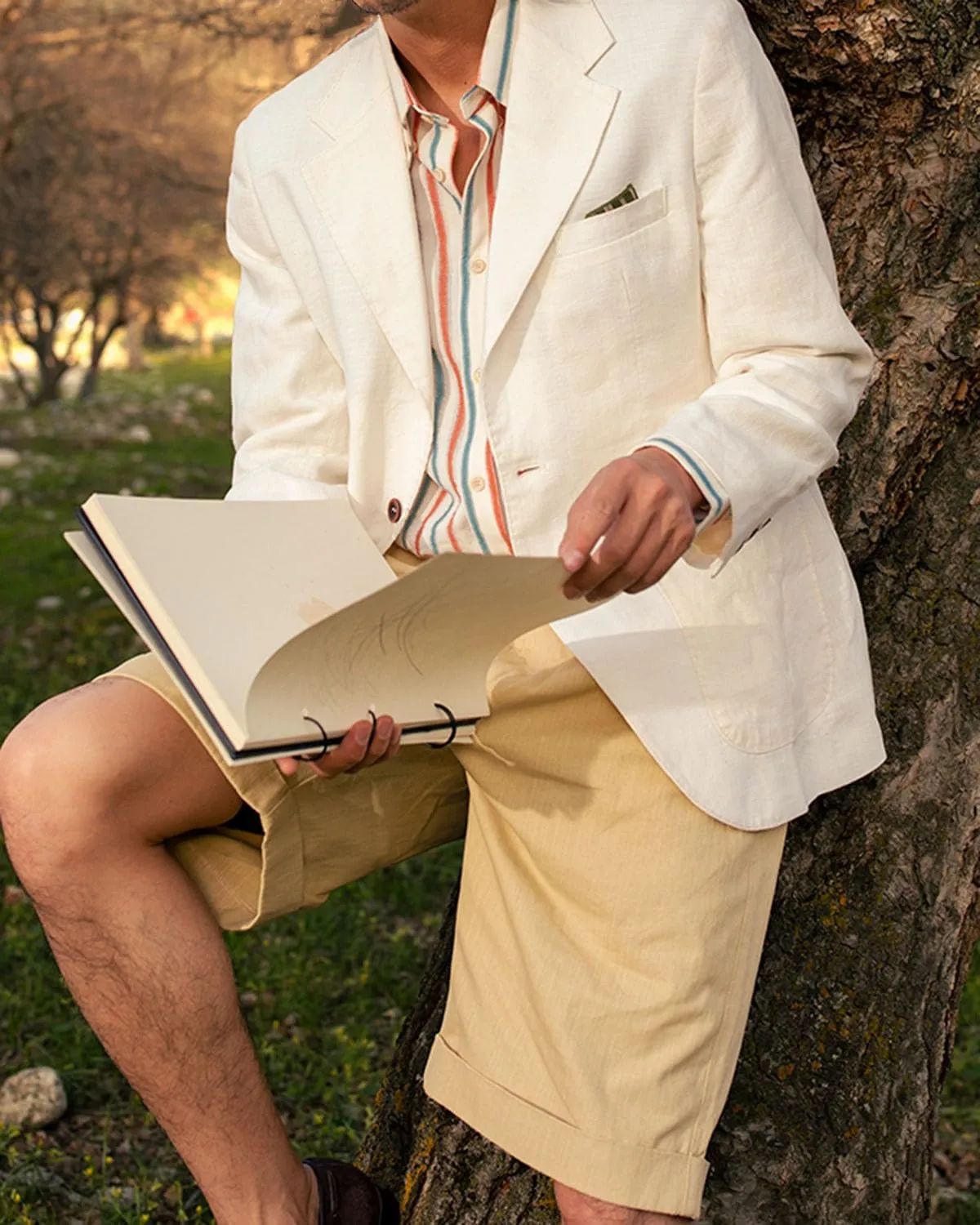 Mens Vintage Casual Linen Blazer Suit Jacket One Button Slim Fit Wedding Summer Lightweight