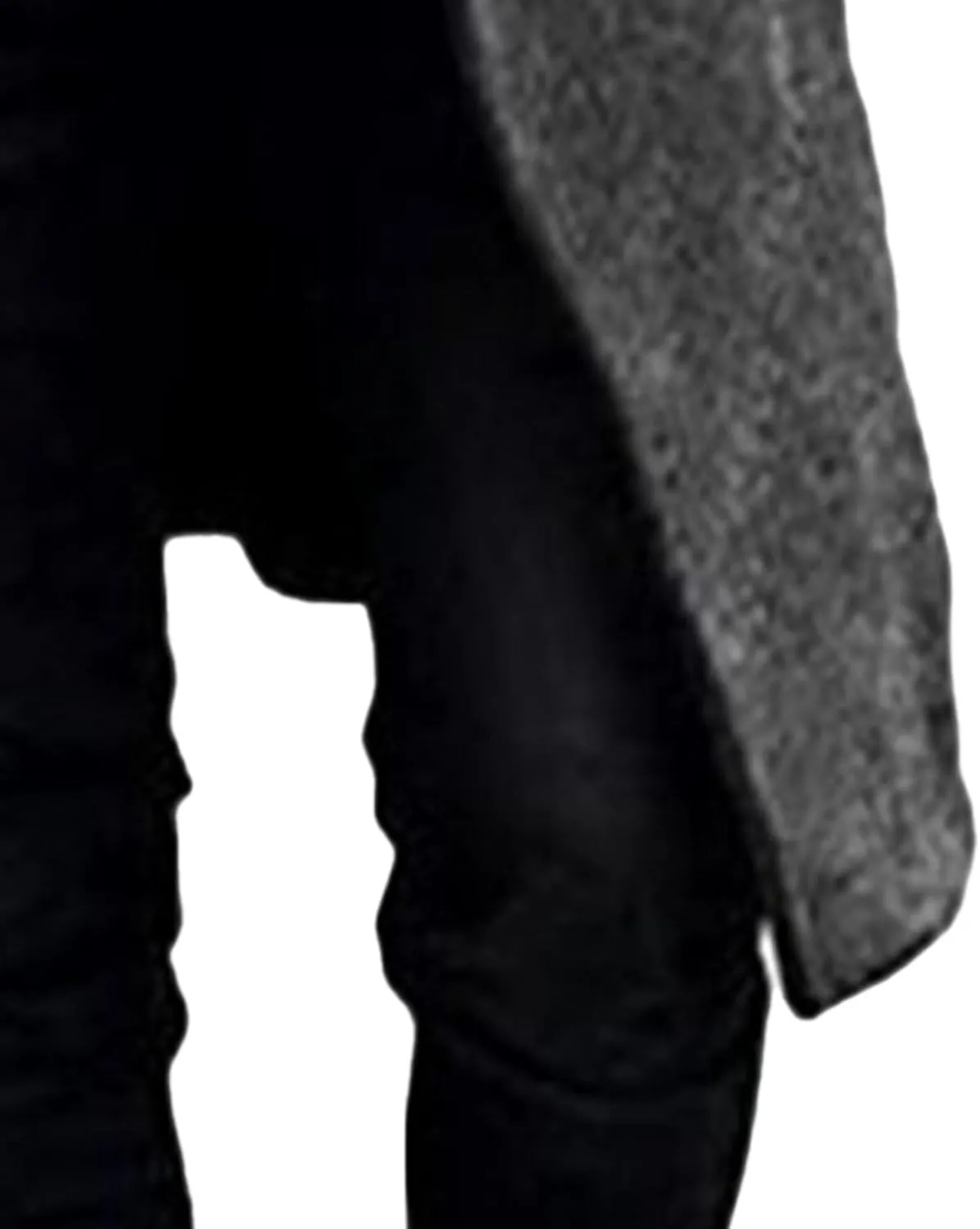 Men's Warm Long Pea Coat Slim Fit Double Breasted Overcoat Winter Wool Blend Trench Business Coats
