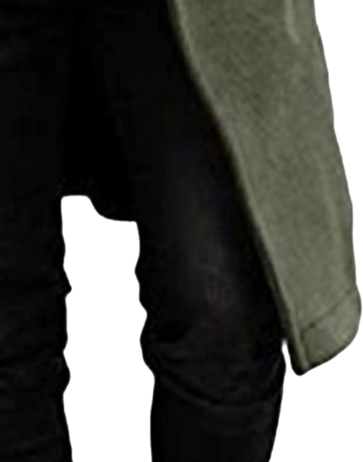 Men's Warm Long Pea Coat Slim Fit Double Breasted Overcoat Winter Wool Blend Trench Business Coats