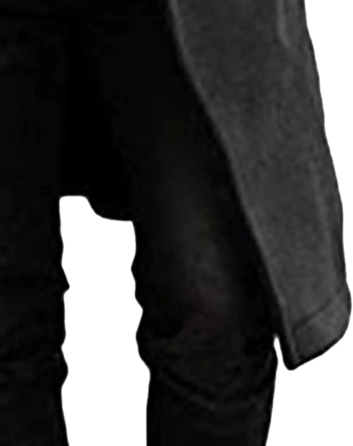 Men's Warm Long Pea Coat Slim Fit Double Breasted Overcoat Winter Wool Blend Trench Business Coats