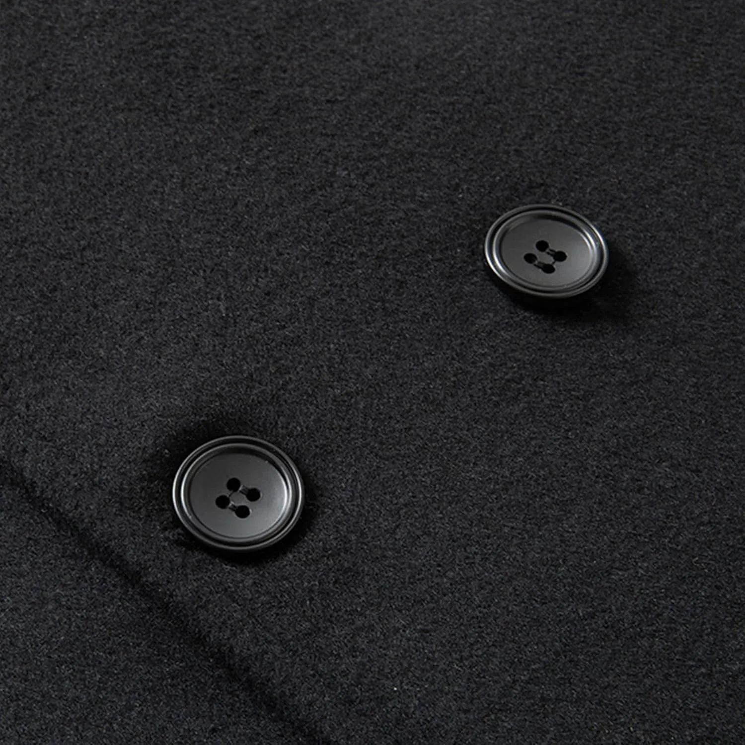 Men's Winter Lapel Peacoat Casual Long Double Breasted Overcoat Classic Wool Male Long Sleeve Trench Coat