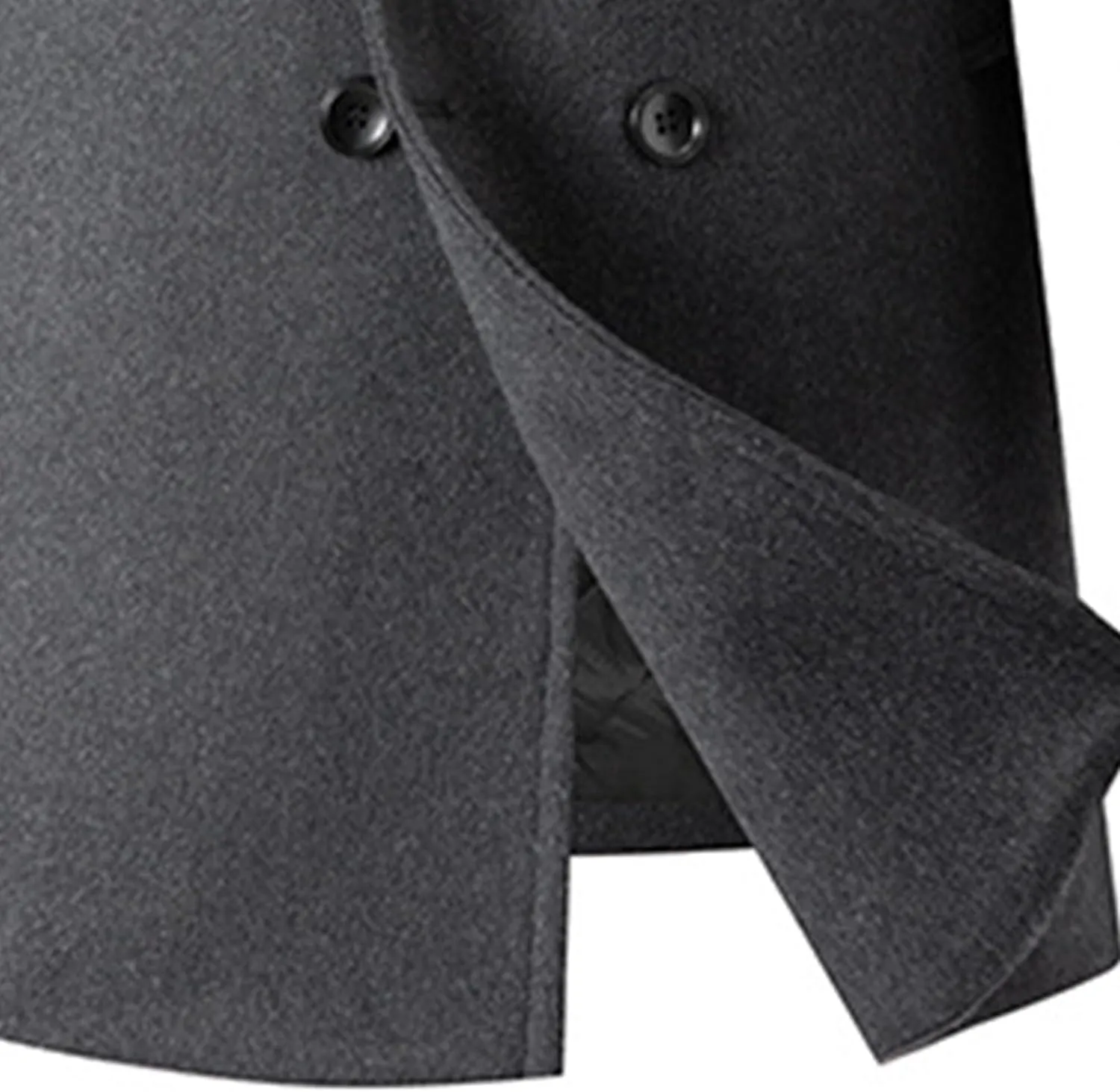 Men's Winter Lapel Peacoat Casual Long Double Breasted Overcoat Classic Wool Male Long Sleeve Trench Coat