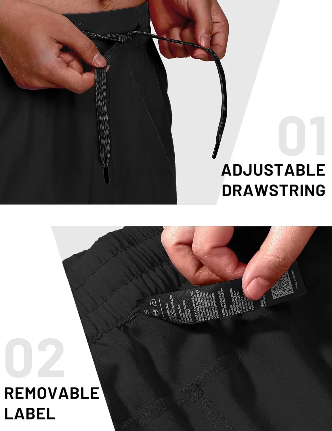 MIER Running Gym Shorts for Men 5 Inch Quick Dry Athletic Workout Shorts with Zipper Pockets, Elastic Waist, No Liner