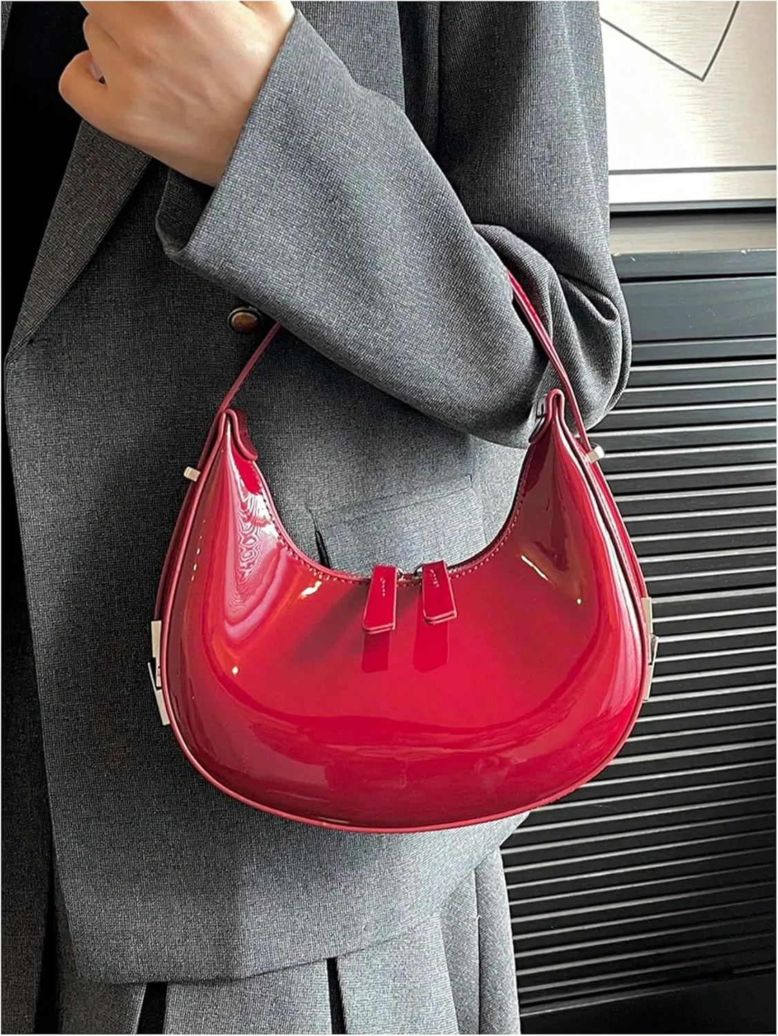 Milumia Women's Pu Leather Hobo Handbags Vintage Top Handle Satchel Small Bags