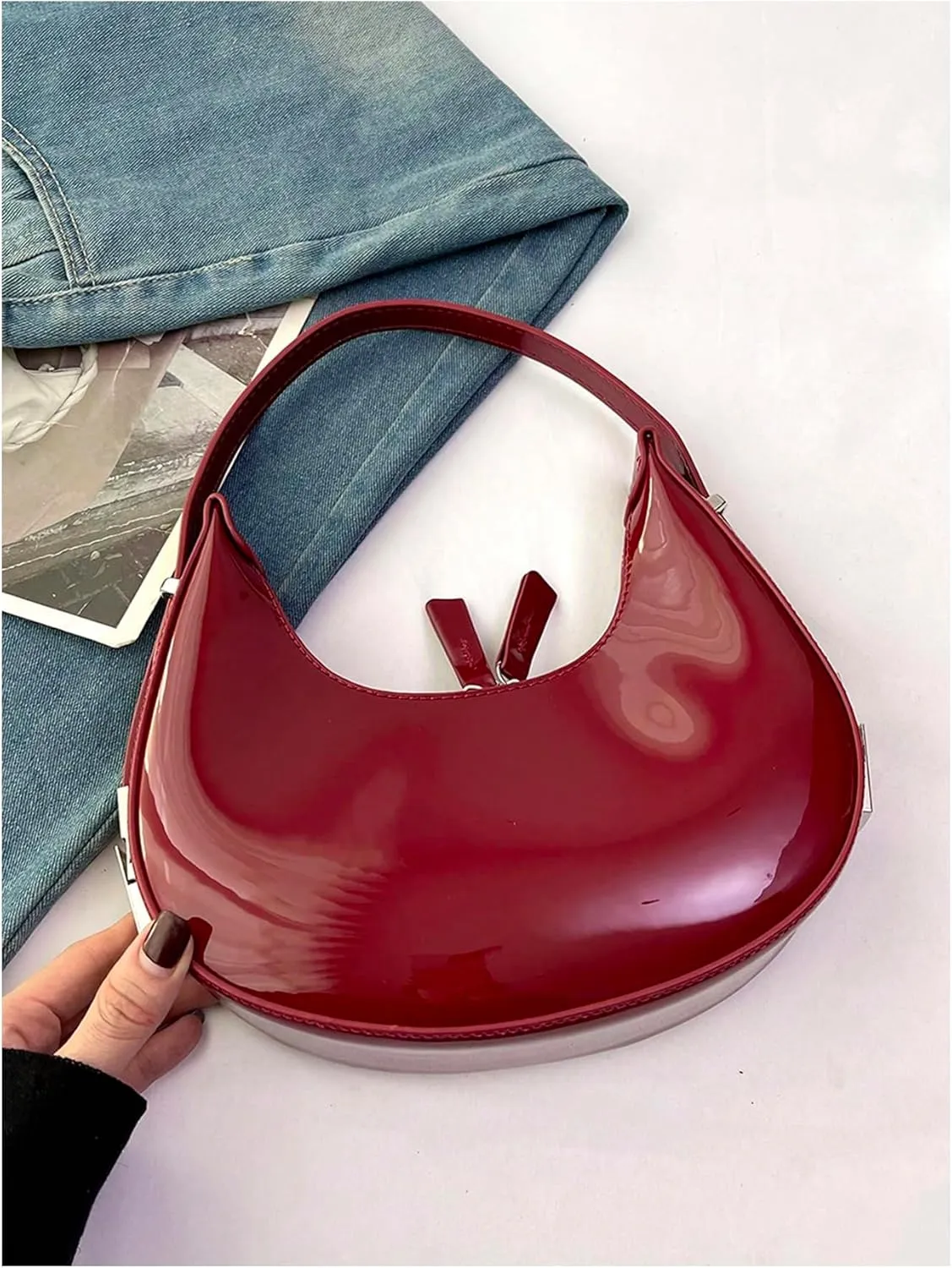 Milumia Women's Pu Leather Hobo Handbags Vintage Top Handle Satchel Small Bags