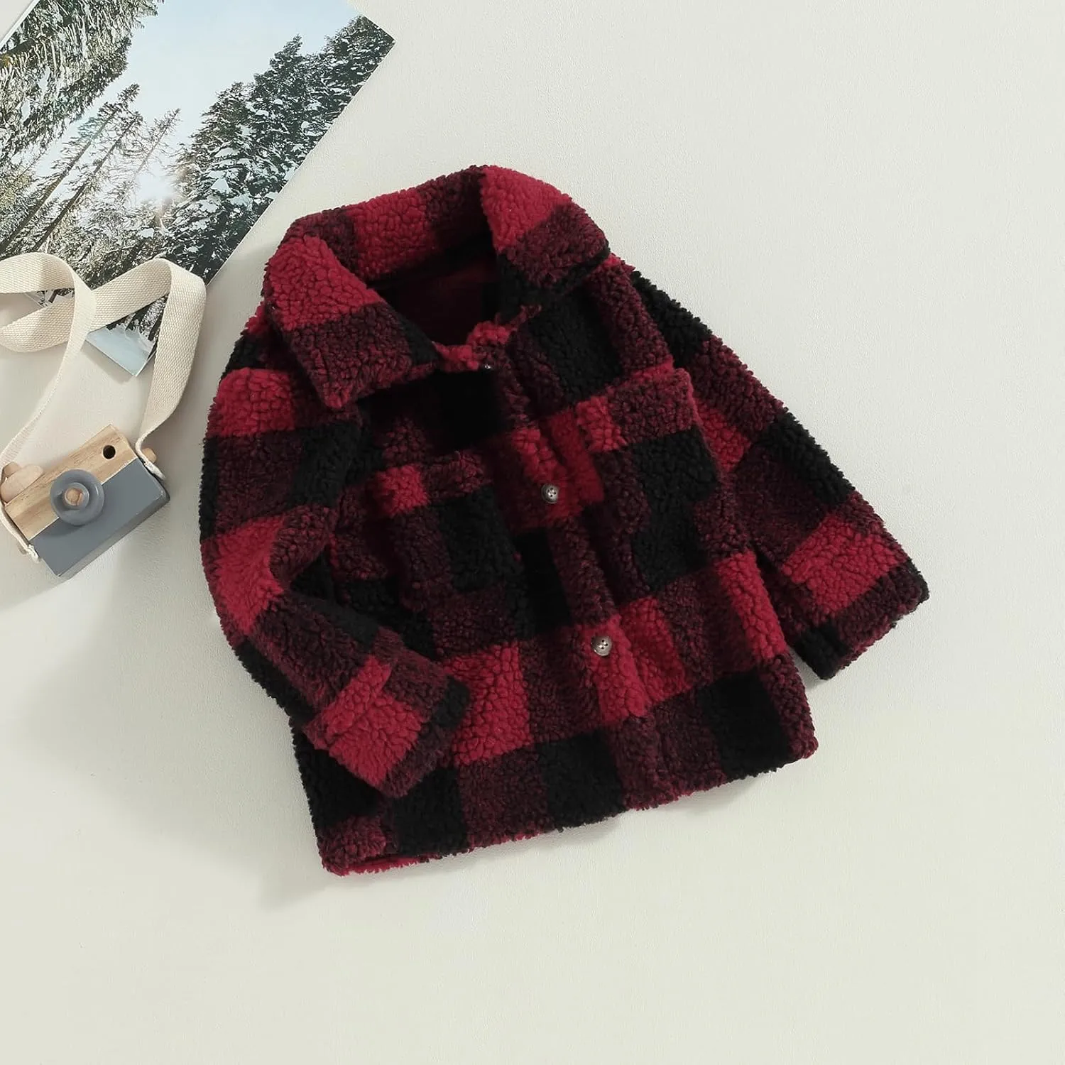 MoZiKQin Toddler Baby Boys Girls Wool Coat Winter Warm Double Breasted Trench Coat Kids Jacket Outwear Clothes