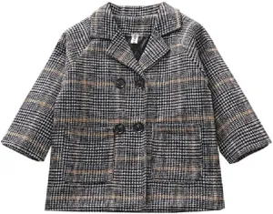 MoZiKQin Toddler Baby Boys Girls Wool Coat Winter Warm Double Breasted Trench Coat Kids Jacket Outwear Clothes