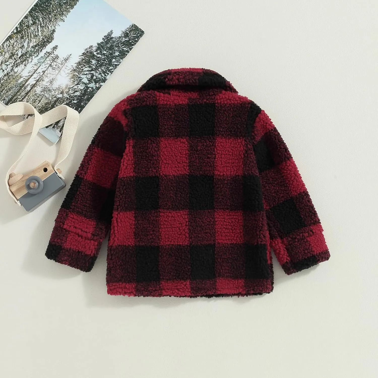 MoZiKQin Toddler Baby Boys Girls Wool Coat Winter Warm Double Breasted Trench Coat Kids Jacket Outwear Clothes