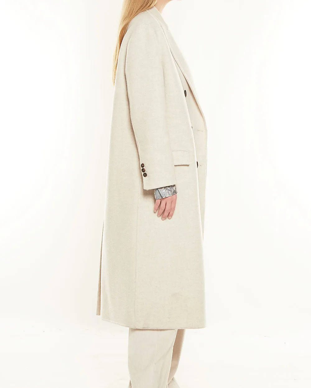 Oat Long Cashmere Overcoat