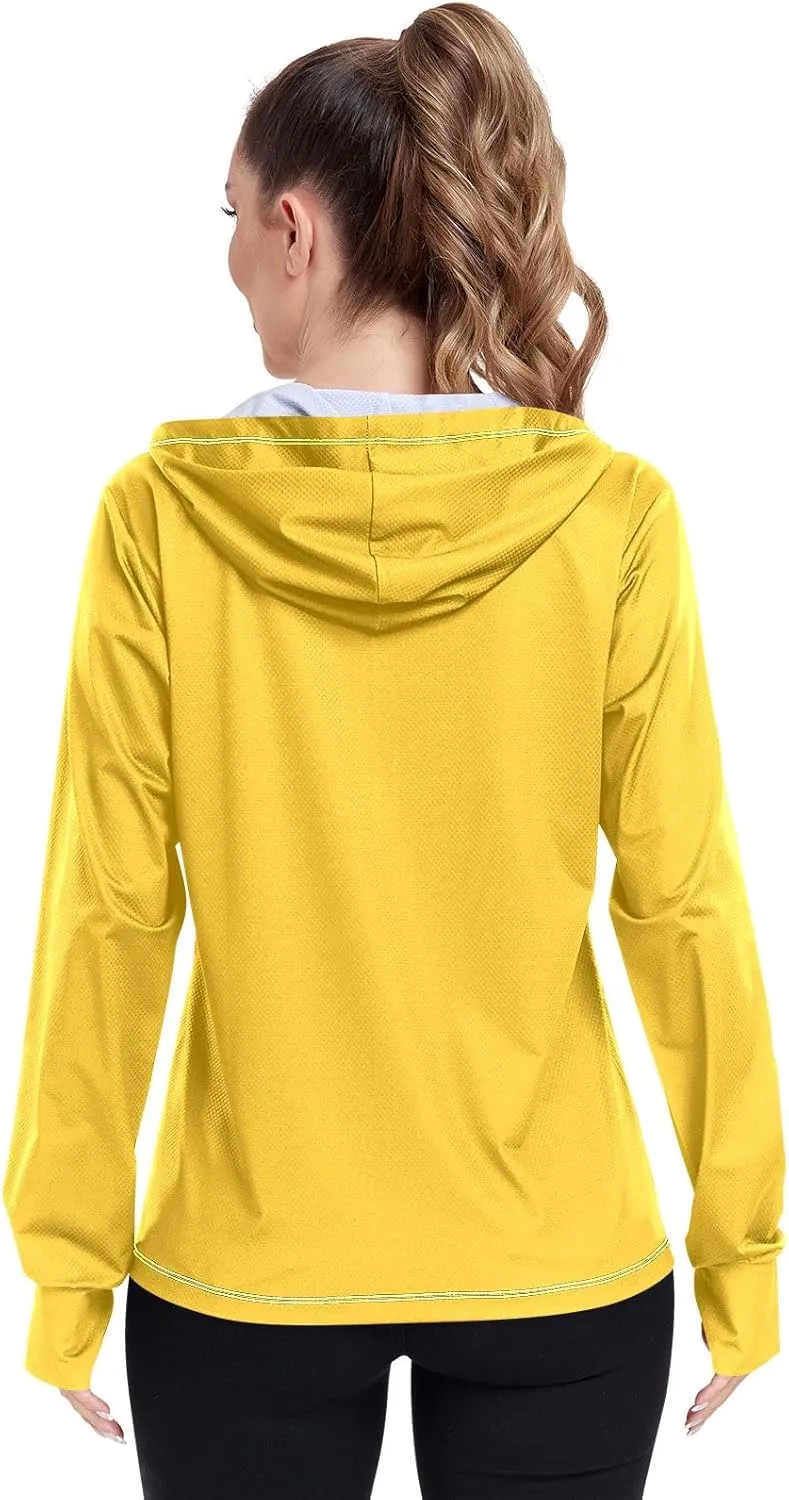 ODAWA Peach Womens Sun Protection Shirts UPF 50  Sun Protection Hoodie Jacket UV Cooling Hoodie Summer Clothing