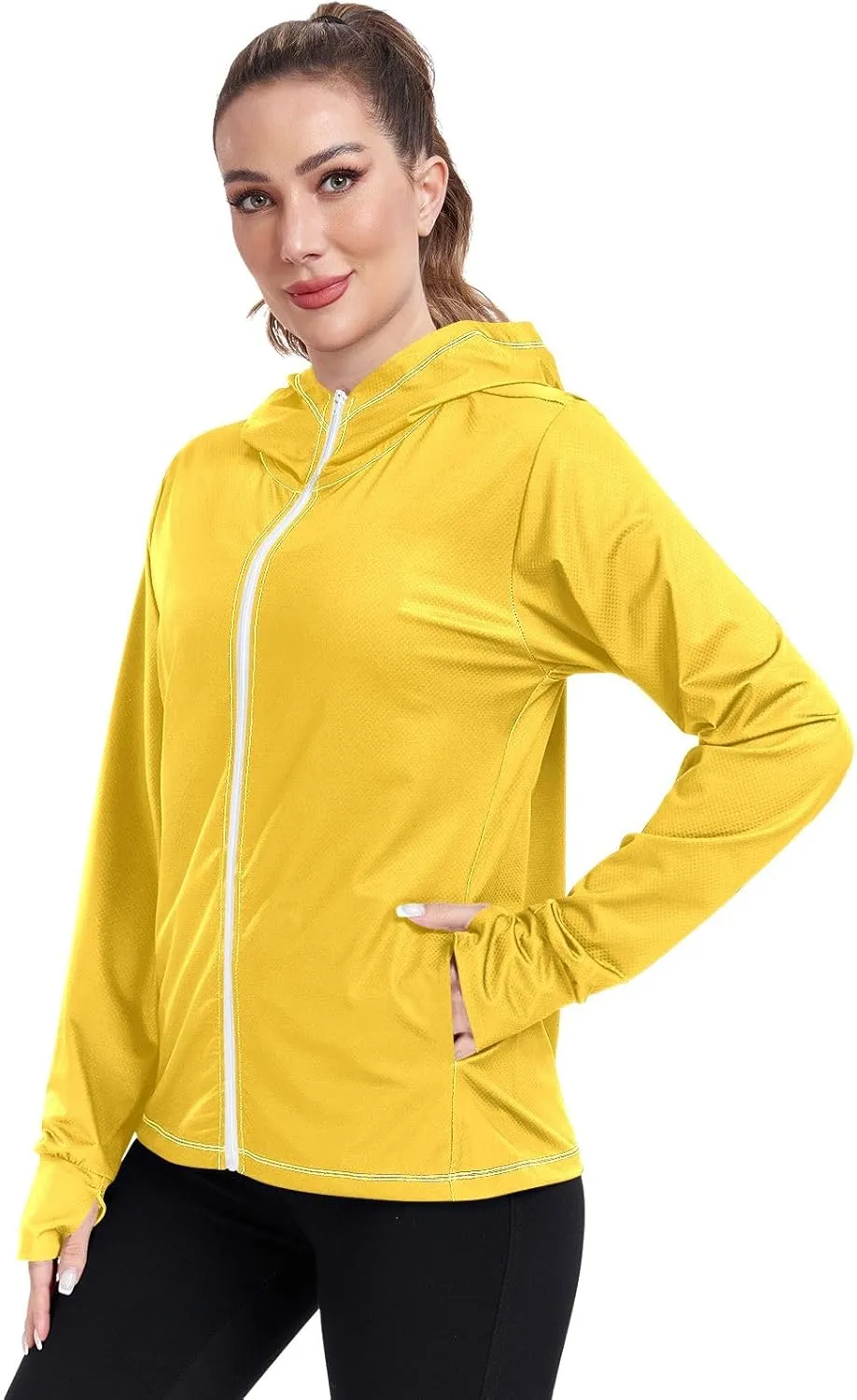 ODAWA Peach Womens Sun Protection Shirts UPF 50  Sun Protection Hoodie Jacket UV Cooling Hoodie Summer Clothing