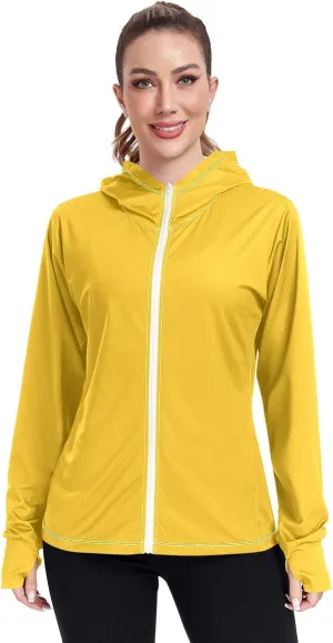 ODAWA Peach Womens Sun Protection Shirts UPF 50  Sun Protection Hoodie Jacket UV Cooling Hoodie Summer Clothing