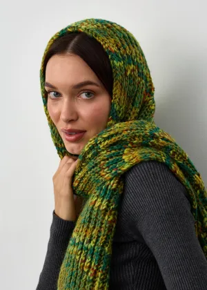 Oversized Alpaca Wool Scarf - Khaki