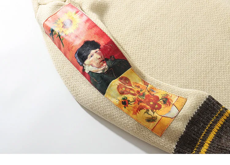 Portrait sleeve sweater