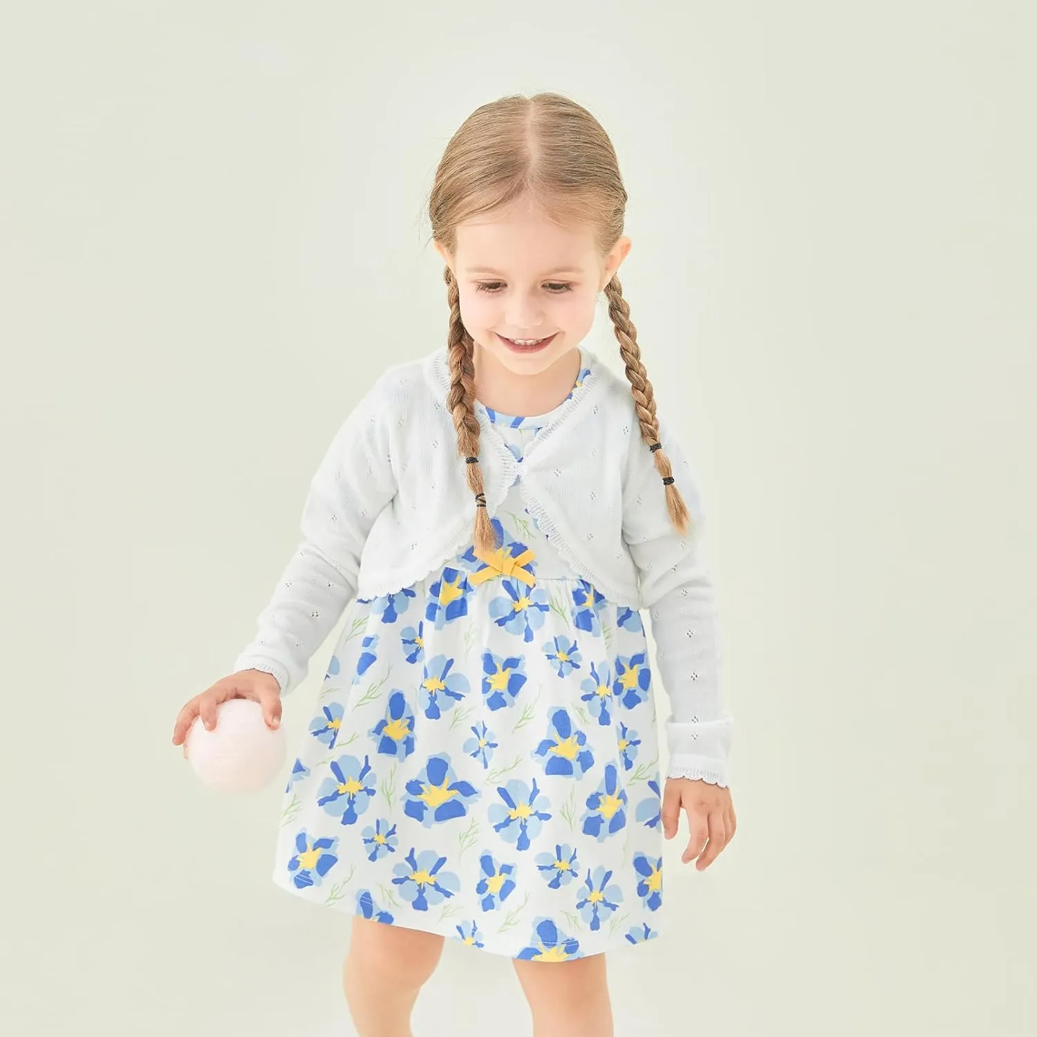 pureborn Toddler Girls' Long Sleeve Bolero Cardigan Bolero Shrug Cover Up