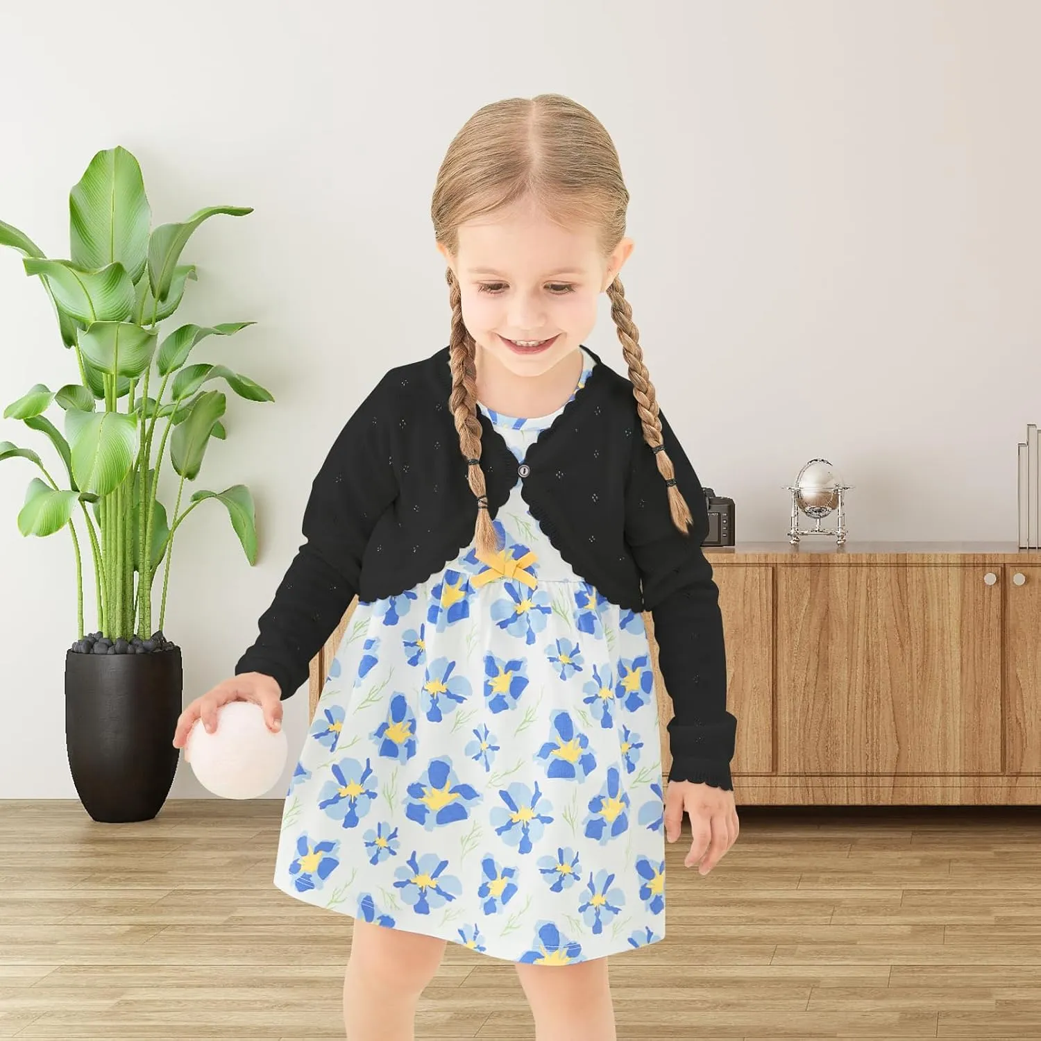 pureborn Toddler Girls' Long Sleeve Bolero Cardigan Bolero Shrug Cover Up