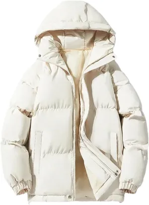 REHJJDFD Men's Hooded Warm Thick Parkas Casual Sports Jacket Men's Warm Jacket Cotton Padded Jacket