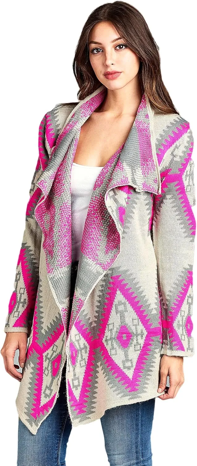 RENEEC. Women's Open Front Long Sleeve Warm Knit Chunky Winter Outwear Cardigan Sweater