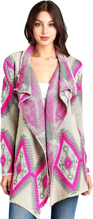 RENEEC. Women's Open Front Long Sleeve Warm Knit Chunky Winter Outwear Cardigan Sweater
